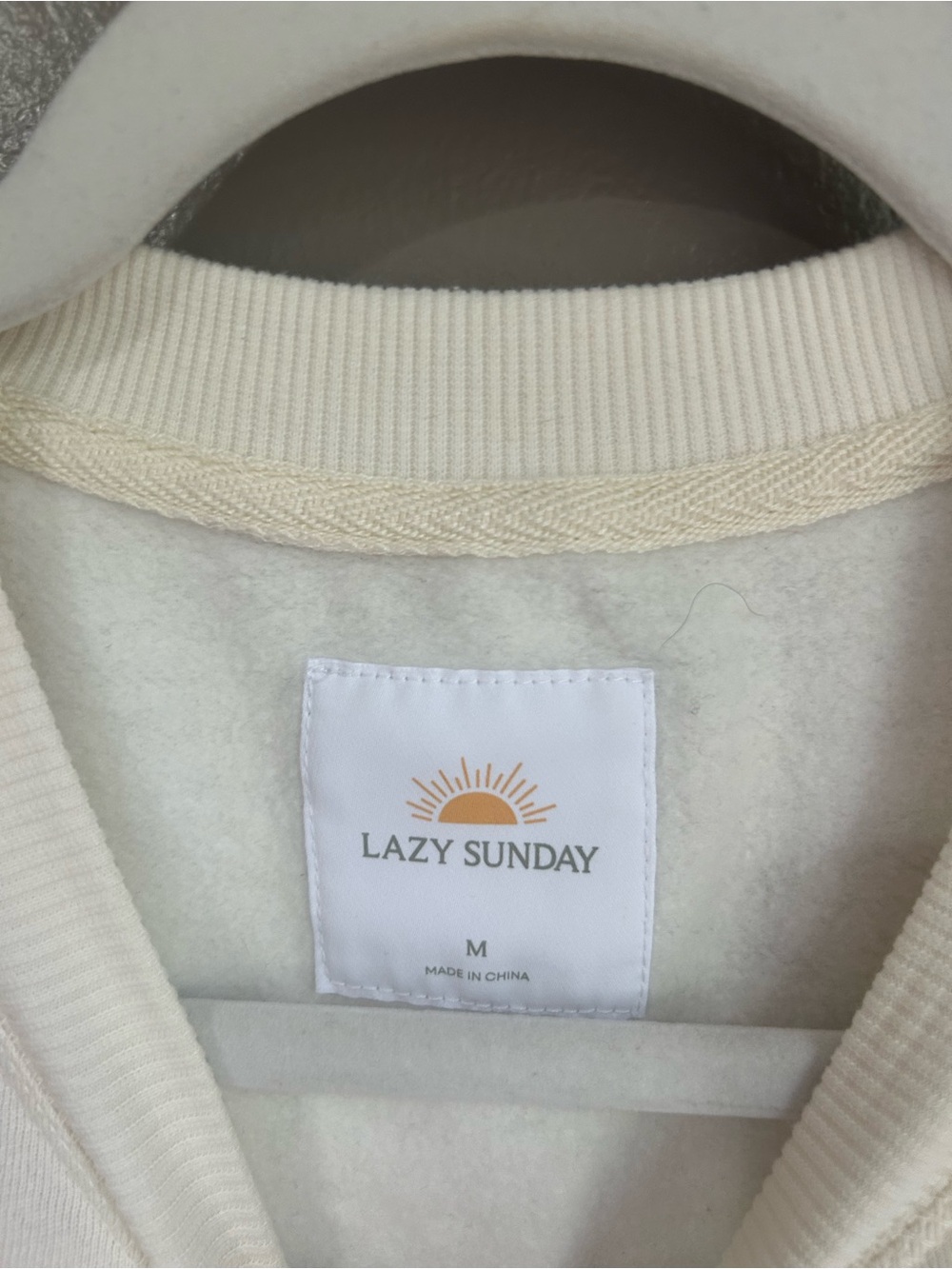 NY Embo Stripe Pullover Sweatshirt - Off White - Lazy Sunday - Picture 10 of 14